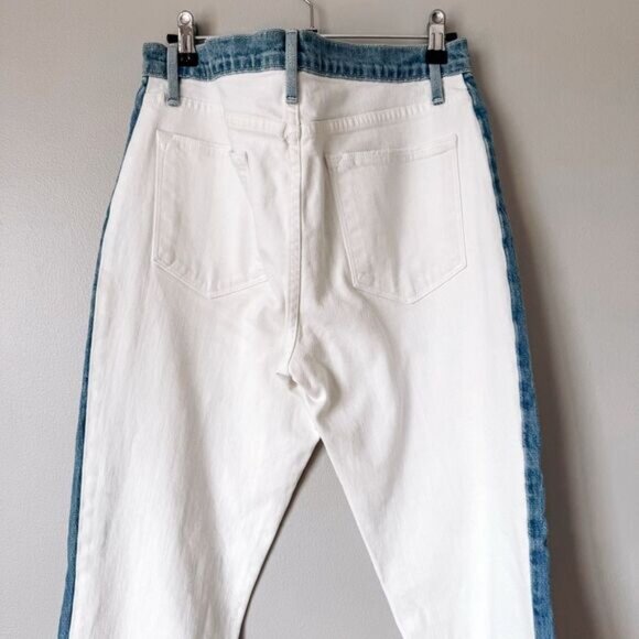 Frame Denim Le High Straight High Rise White and Blue Denim Size 30 - Picture 5 of 9